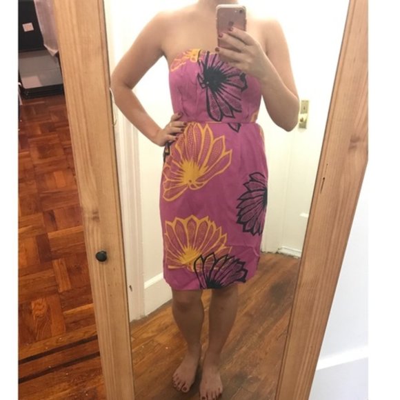 ANTHROPOLOGIE Agave Burst Pink Dress 10 8 NEW $188 - Picture 6 of 14